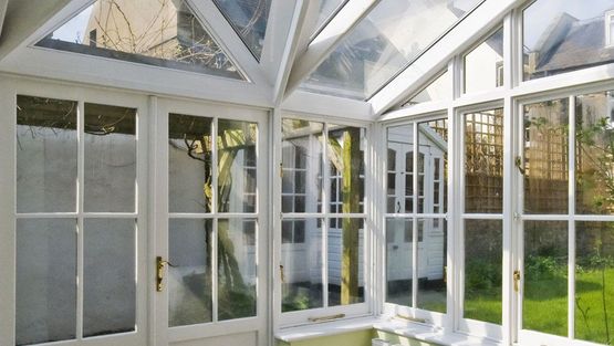 A conservatory that we added secondary glazing frames to